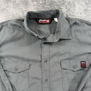 Men's 2X PIP Global Safety AR/FR Dual‎ Certified Ripstop Long Sleeve Work Shirt